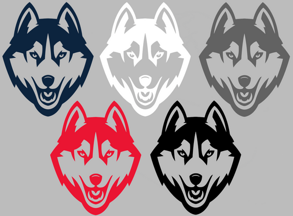 Official UConn Huskies Vinyl Sticker Decal Sheet - University Of Connecticut Logo For Laptop, Car, Water Bottle