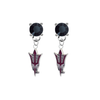 Arizona State Sun Devils 2 BLACK Swarovski Crystal Stud Rhinestone Earrings
