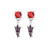 Arizona State Sun Devils 2 RED Swarovski Crystal Stud Rhinestone Earrings