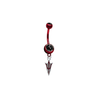 Arizona State Sun Devils Style 2 RED W/ BLACK GEM College Belly Button Navel Ring