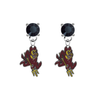 Arizona State Sun Devils BLACK Swarovski Crystal Stud Rhinestone Earrings