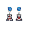 Arizona Wildcats BLUE Swarovski Crystal Stud Rhinestone Earrings