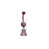 Arizona Wildcats RED College Belly Button Navel Ring