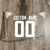 Atlanta Falcons Custom Name & Number Full Size Football Helmet Visor Shield Clear w/ Clips - WHITE