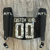 Atlanta Falcons Custom Name & Number Mini Football Helmet Visor Shield Black Dark Tint w/ Clips - MONEY PRINT