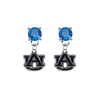 Auburn Tigers BLUE Swarovski Crystal Stud Rhinestone Earrings