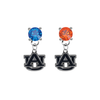 Auburn Tigers BLUE & ORANGE Swarovski Crystal Stud Rhinestone Earrings