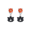 Auburn Tigers ORANGE Swarovski Crystal Stud Rhinestone Earrings