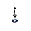BYU Brigham Young Cougars BLACK College Belly Button Navel Ring