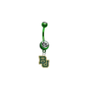Baylor Bears GREEN College Belly Button Navel Ring