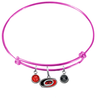 Carolina Hurricanes Color Edition PINK Expandable Wire Bangle Charm Bracelet