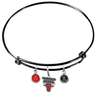 Chicago Bulls BLACK Color Edition Expandable Wire Bangle Charm Bracelet