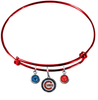 Chicago Cubs Red MLB Expandable Wire Bangle Charm Bracelet