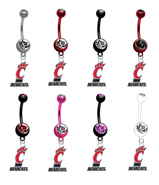Cincinnati Bearcats NCAA College Belly Button Navel Ring - Pick Your Color