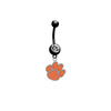 Clemson Tigers BLACK College Belly Button Navel Ring