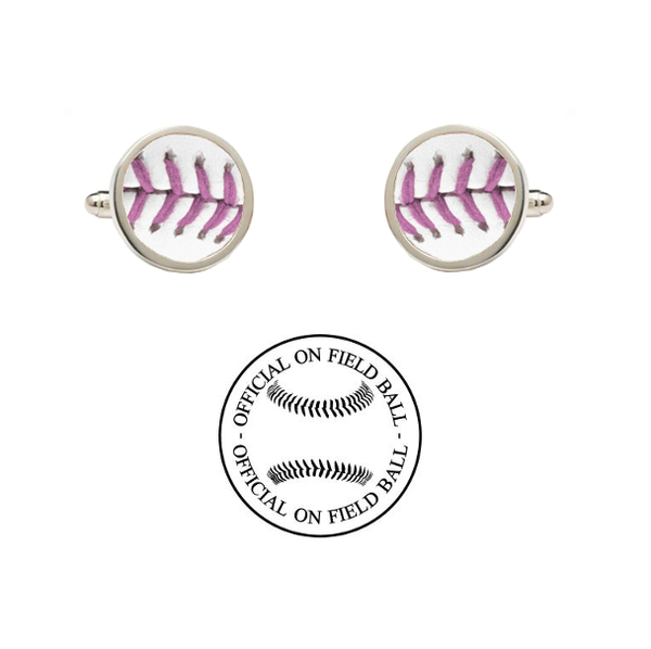 New York Mets Rawlings On Field Baseball Pink Cancer Mothers Day Game Ball Cufflinks