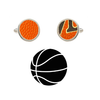 Kansas Jayhawks Authentic On Court NCAA Basketball Game Ball Cufflinks