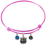Dallas Mavericks Style 2 PINK Color Edition Expandable Wire Bangle Charm Bracelet