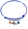 Denver Broncos Blue NFL Expandable Wire Bangle Charm Bracelet