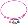 Denver Broncos Pink NFL Expandable Wire Bangle Charm Bracelet