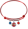 Detroit Pistons RED Color Edition Expandable Wire Bangle Charm Bracelet