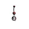 Florida State Seminoles (New Logo) BLACK w/ RED College Belly Button Navel Ring