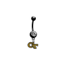 Georgia Tech Yellow Jackets BLACK College Belly Button Navel Ring