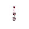 Indiana Hoosiers RED College Belly Button Navel Ring