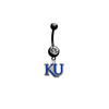Kansas Jayhawks Style 2 BLACK College Belly Button Navel Ring
