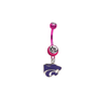 Kansas State Wildcats PINK College Belly Button Navel Ring
