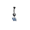 Kentucky Wildcats BLACK College Belly Button Navel Ring