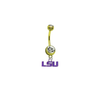 LSU Tigers Style 2 GOLD College Belly Button Navel Ring