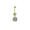 LSU Tigers GOLD College Belly Button Navel Ring