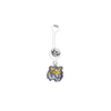 LSU Tigers WHITE College Belly Button Navel Ring
