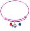 Los Angeles Clippers PINK Color Edition Expandable Wire Bangle Charm Bracelet