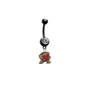 Maryland Terrapins BLACK College Belly Button Navel Ring