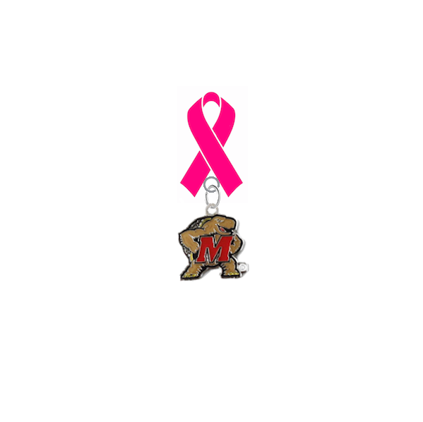 Maryland Terrapins Breast Cancer Awareness / Mothers Day Pink Ribbon Lapel Pin