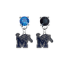 Memphis Tigers BLUE & BLACK Swarovski Crystal Stud Rhinestone Earrings