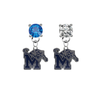 Memphis Tigers BLUE & CLEAR Swarovski Crystal Stud Rhinestone Earrings