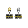 Michigan Wolverines GOLD & CLEAR Swarovski Crystal Stud Rhinestone Earrings