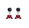 Minnesota Gophers BLACK Swarovski Crystal Stud Rhinestone Earrings