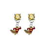 Minnesota Gophers Mascot GOLD Swarovski Crystal Stud Rhinestone Earrings