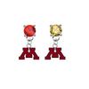 Minnesota Gophers RED & GOLD Swarovski Crystal Stud Rhinestone Earrings