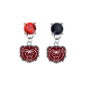 Missouri State Bears RED & BLACK Swarovski Crystal Stud Rhinestone Earrings