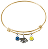 Nashville Predators Color Edition GOLD Expandable Wire Bangle Charm Bracelet