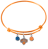 New York Knicks ORANGE Color Edition Expandable Wire Bangle Charm Bracelet