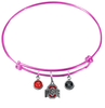 Ohio State Buckeyes PINK Color Edition Expandable Wire Bangle Charm Bracelet