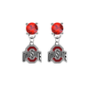 Ohio State Buckeyes RED Swarovski Crystal Stud Rhinestone Earrings