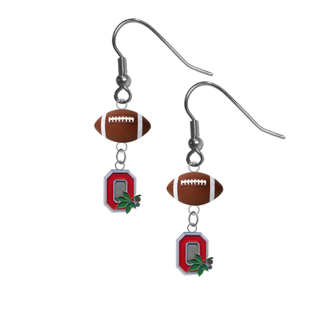 Ohio State Buckeyes Style 2 NCAA Football Dangle Earrings