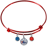 Philadelphia 76ers RED Color Edition Expandable Wire Bangle Charm Bracelet